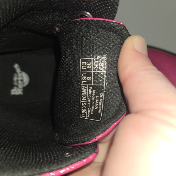 NWOT Dr. Martens Hot Pink Glitter Combat Boots - Picture 8 of 8